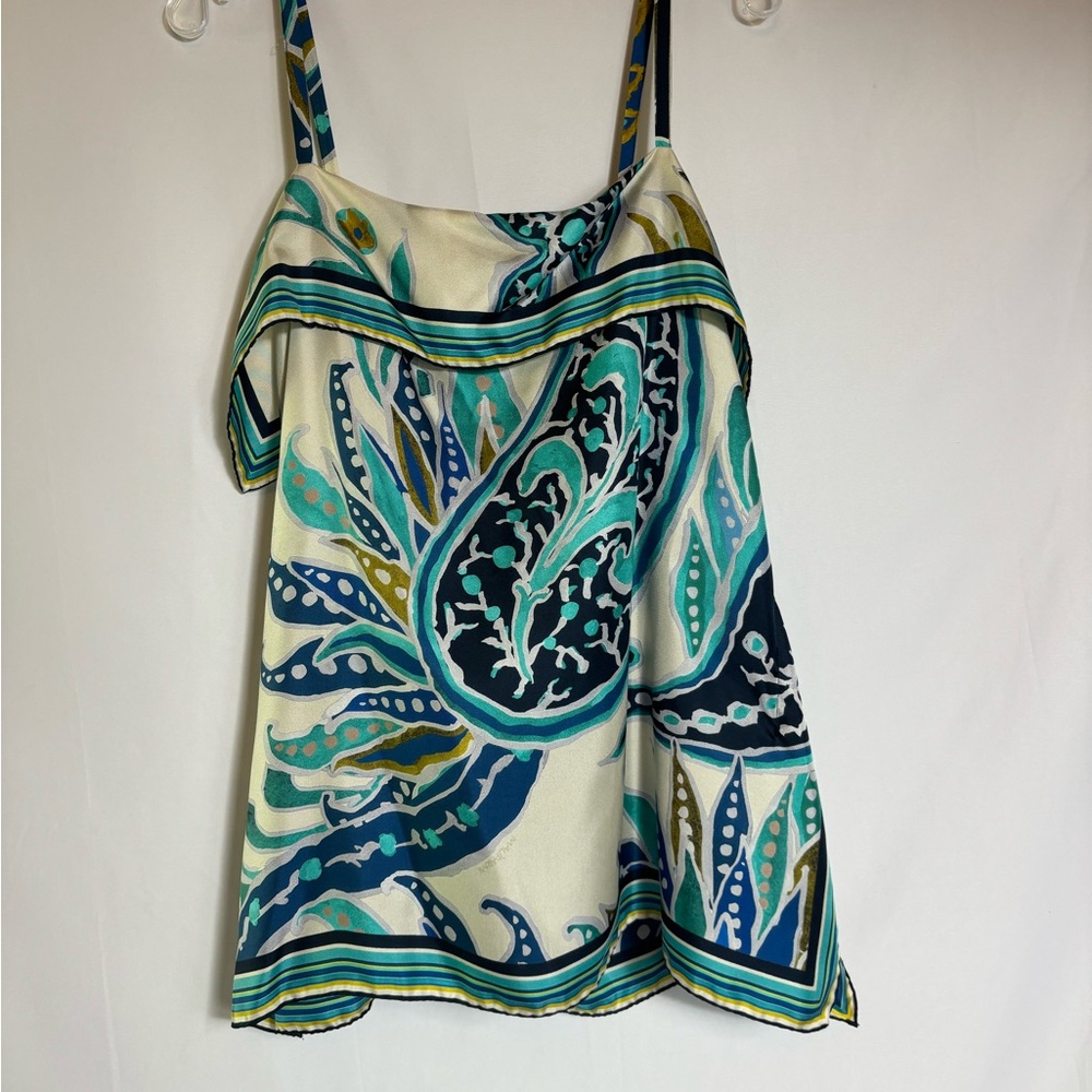 Silk paisley scarf top for cocktail hour!